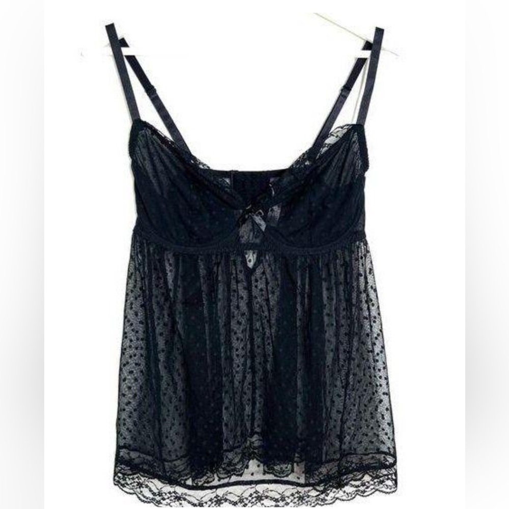Adore Me Unlined Babydoll Black Size 1X